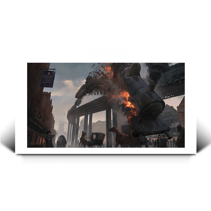 Train crash - Assassin's Creed art - Fine Art Print