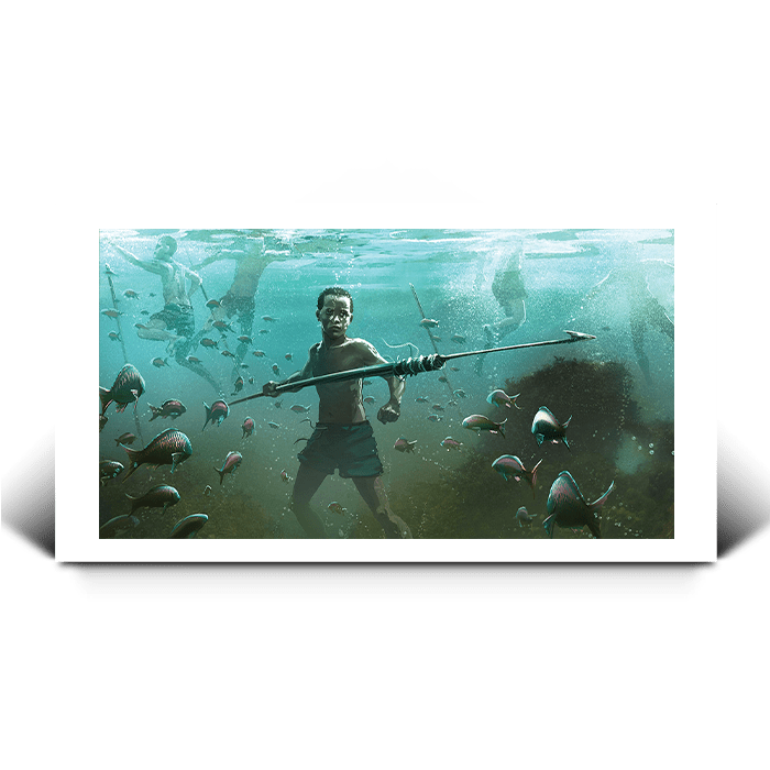 Wamai - Fishing - Six Siege art - Fine Art Print