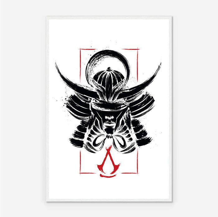 Yasuke portrait – Ink style - Assassin's Creed art - Framed Print