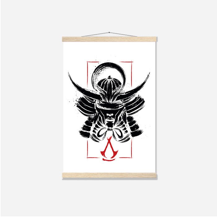 Yasuke portrait – Ink style - Assassin's Creed art - Framed Print