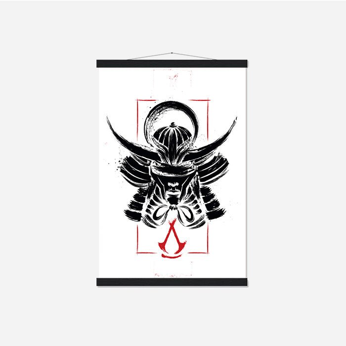 Yasuke portrait – Ink style - Assassin's Creed art - Framed Print