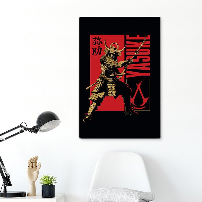 Yasuke posing – black version - Assassin's Creed art - Fine Art Print